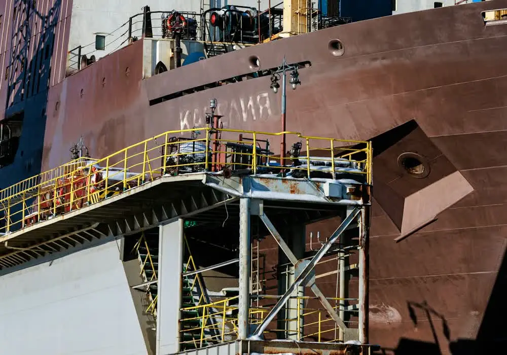 Marine survey attendance in dry dock
